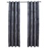 Cortinas opacas anillas 2 uds terciopelo antracita 140x245