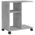Mesa auxiliar ruedas madera ingeniería gris hormigón