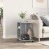 Mesa auxiliar ruedas madera ingeniería gris hormigón