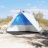Tienda de playa impermeable apertura rápida azul