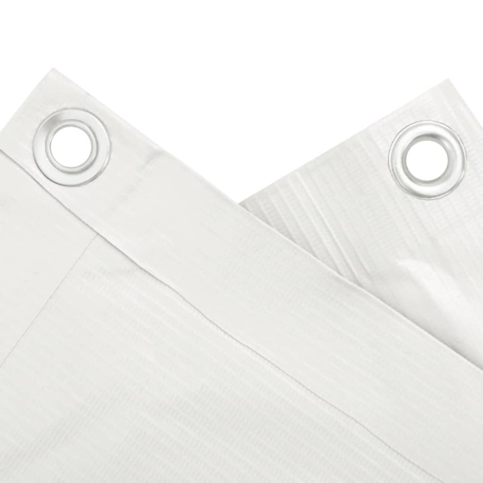 Pantalla de privacidad de balcón PVC blanco 1000x120