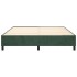 Estructura de cama box spring terciopelo verde oscuro