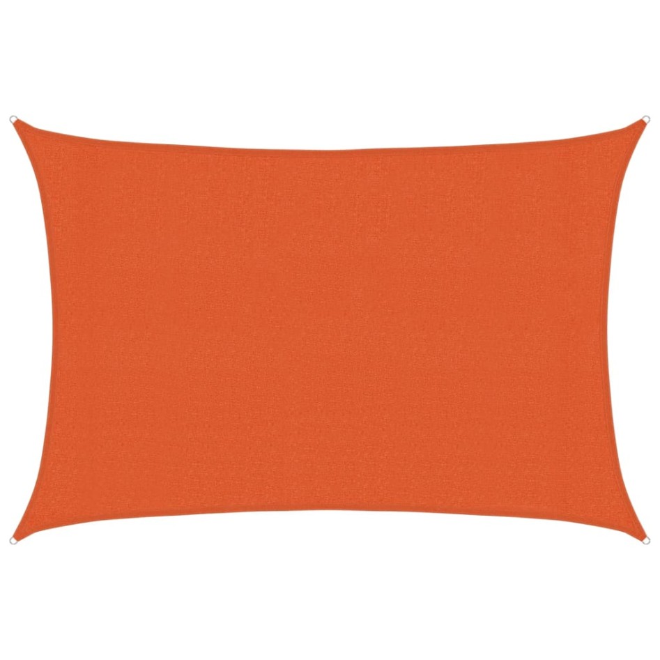 Toldo de vela HDPE naranja 160 g/m² 3x4