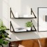 Estantes de pared 2 uds madera ingeniería negro 60x25x25,5