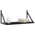 Estantes de pared 2 uds madera ingeniería negro 60x25x25,5