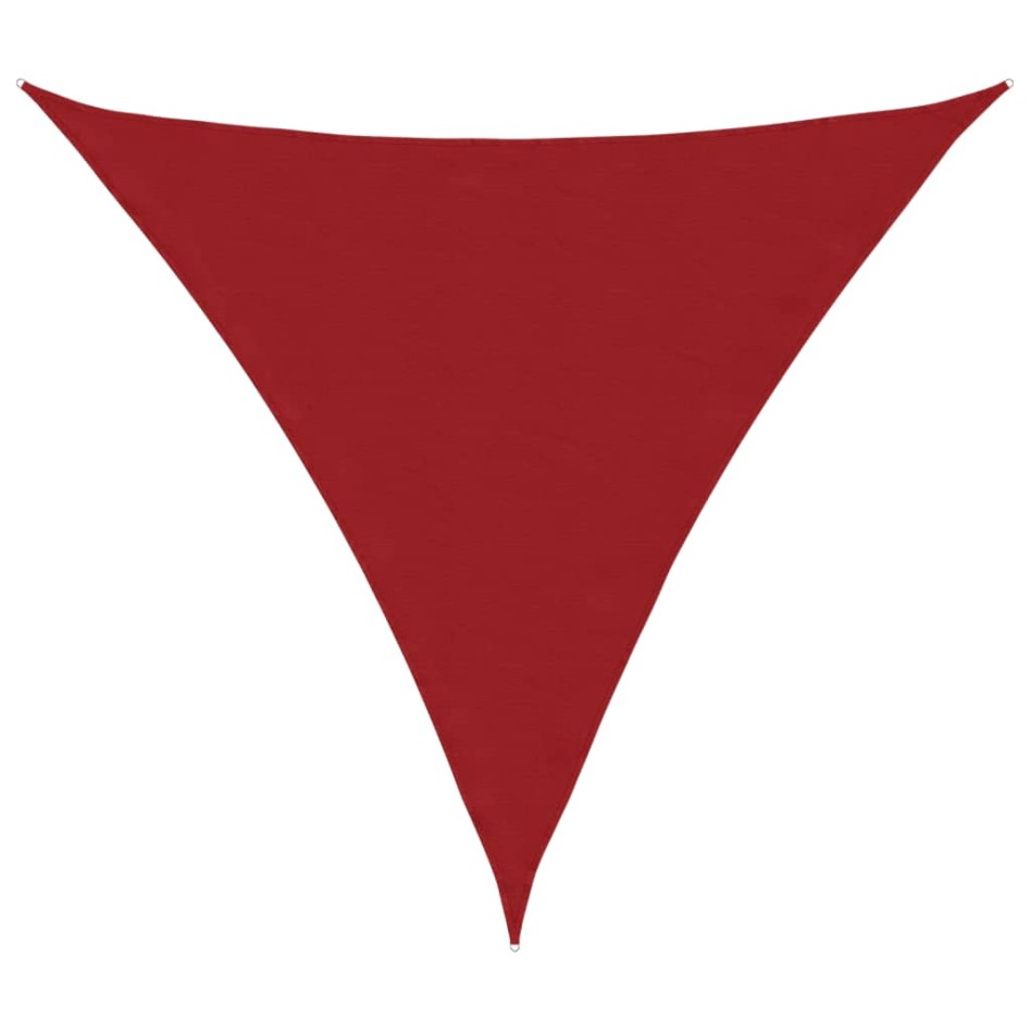 Toldo de vela triangular de tela oxford rojo 5x5x5