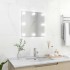 Espejo de pared con luces LED cuadrado de