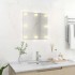 Espejo de pared con luces LED cuadrado de