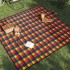 Manta de picnic plegable terciopelo cuadros colores 200x200