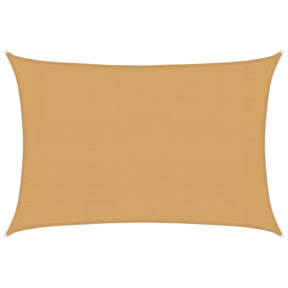 Toldo de vela rectangular HDPE arena 160 g/m² 3x5