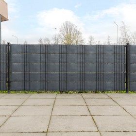 Toldos para balcón 5 uds ratán sintético antracita 255x19