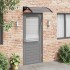 Marquesina de puerta policarbonato negro 100x75