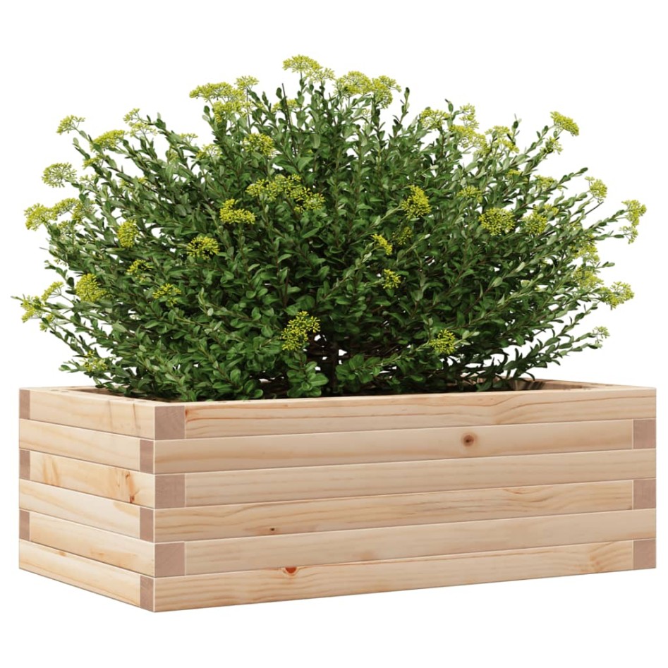 Jardinera de madera maciza de pino 70x40x23