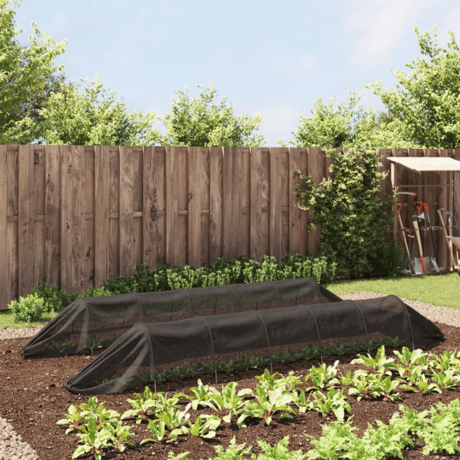 Túneles de malla 2 uds de acero negro y