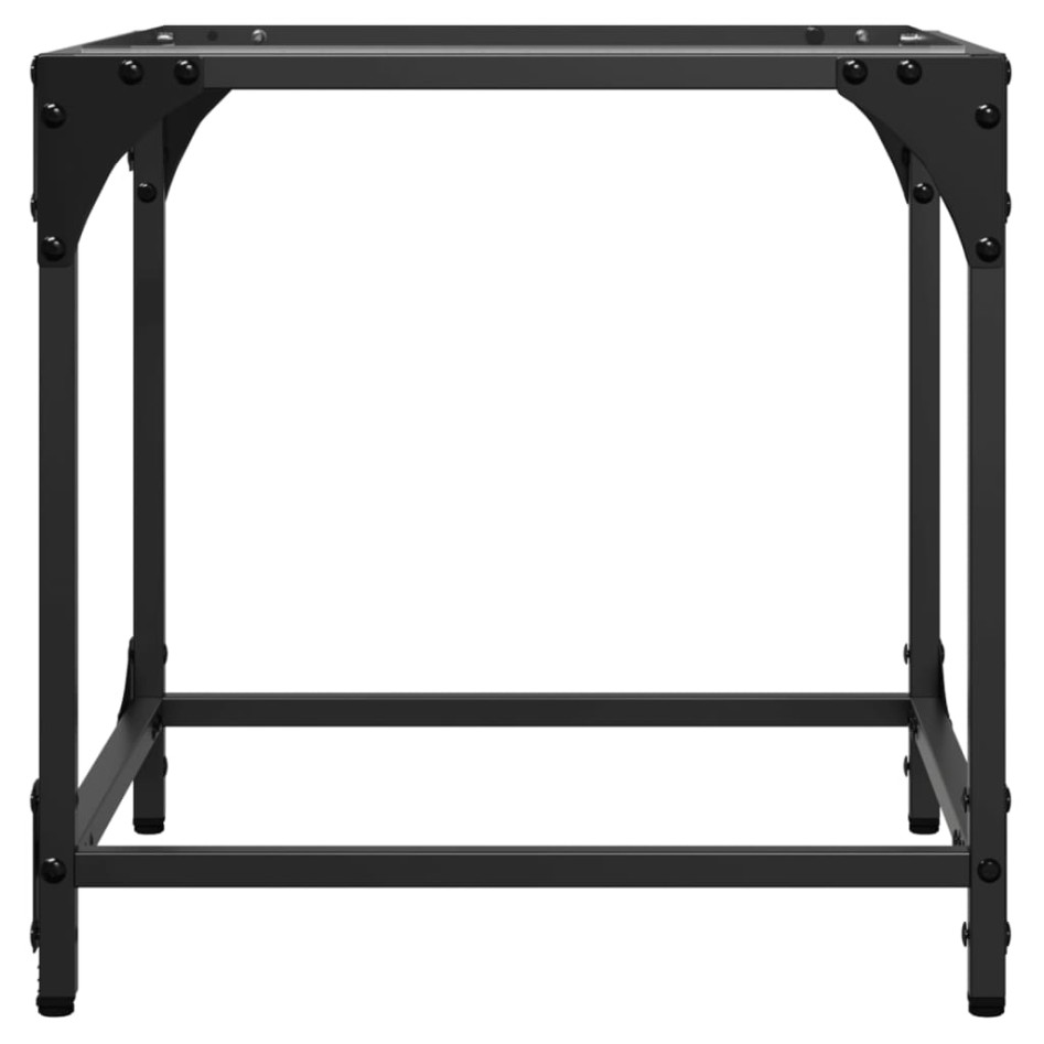 Mesas de centro 2 uds vidrio transparente y acero 40x40x40