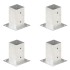 Anclajes para postes 4 unidades metal galvanizado 81