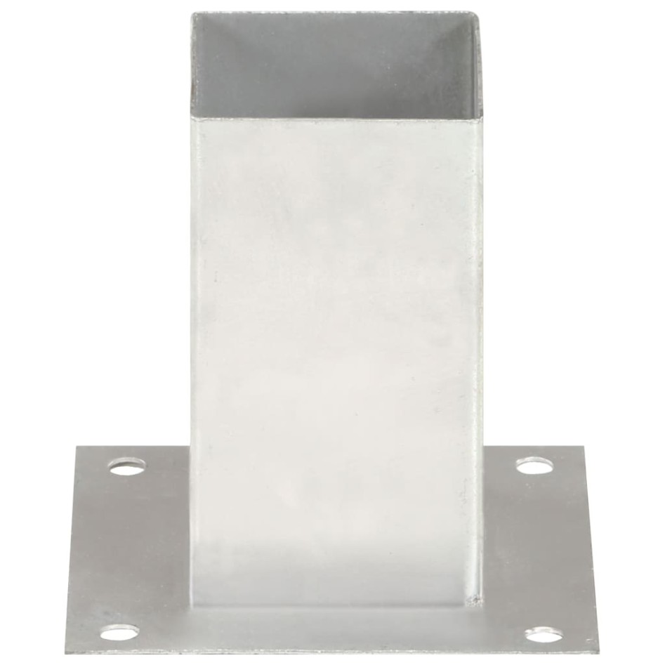 Anclajes para postes 4 unidades metal galvanizado 81