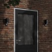 Lámparas de pared de exterior con sensor 2 uds aluminio negro