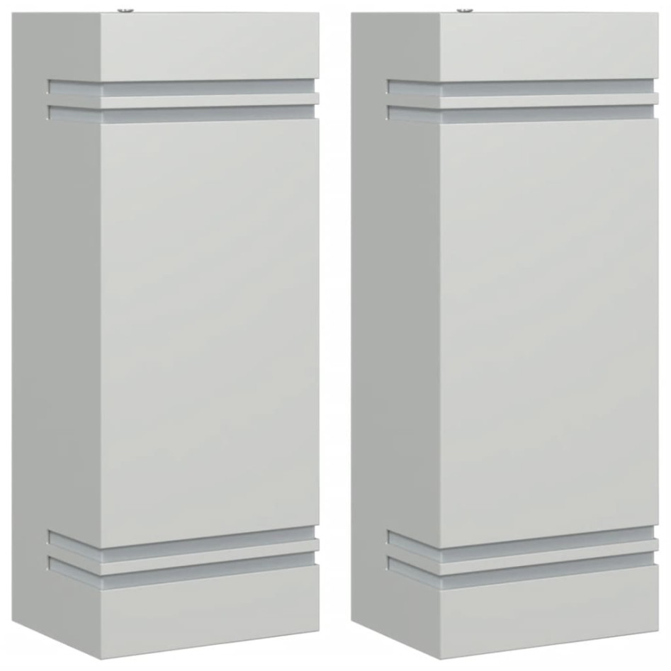 Apliques de exterior 2 unidades acero inoxidable