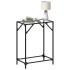 Mesa consola superficie vidrio transparente acero 60x35x81