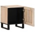 Mesita de noche madera maciza mango blanqueado 40x34x46
