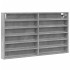 Vitrina de madera de ingeniería gris hormigón 100x8,5x58
