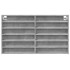 Vitrina de madera de ingeniería gris hormigón 100x8,5x58
