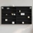 Vitrina de madera de ingeniería negra 100x8,5x58