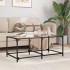 Mesa de centro superficie de vidrio acero 98,5x50x40