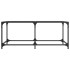 Mesa de centro superficie de vidrio acero 98,5x50x40