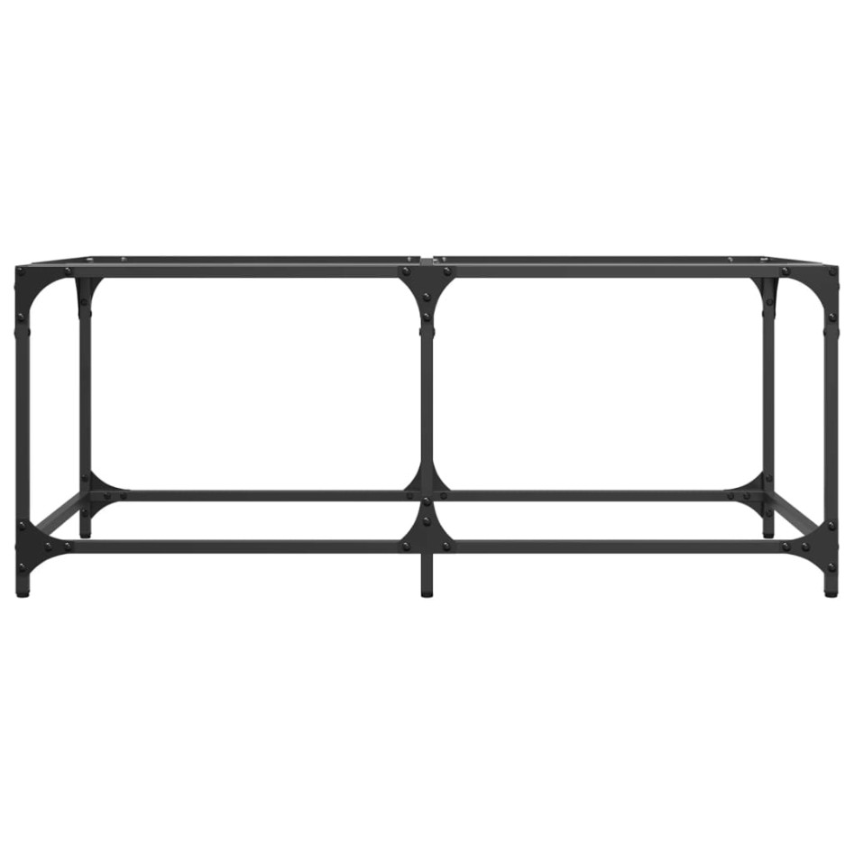 Mesa de centro superficie de vidrio acero 98,5x50x40