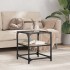 Mesa de centro superficie vidrio transparente acero 40x40x45