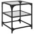 Mesa de centro superficie vidrio transparente acero 40x40x45