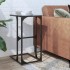 Mesa auxiliar con vidrio transparente acero 40x30x61,5