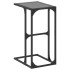 Mesa auxiliar con vidrio transparente acero 40x30x61,5