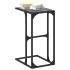 Mesa auxiliar con vidrio transparente acero 40x30x61,5