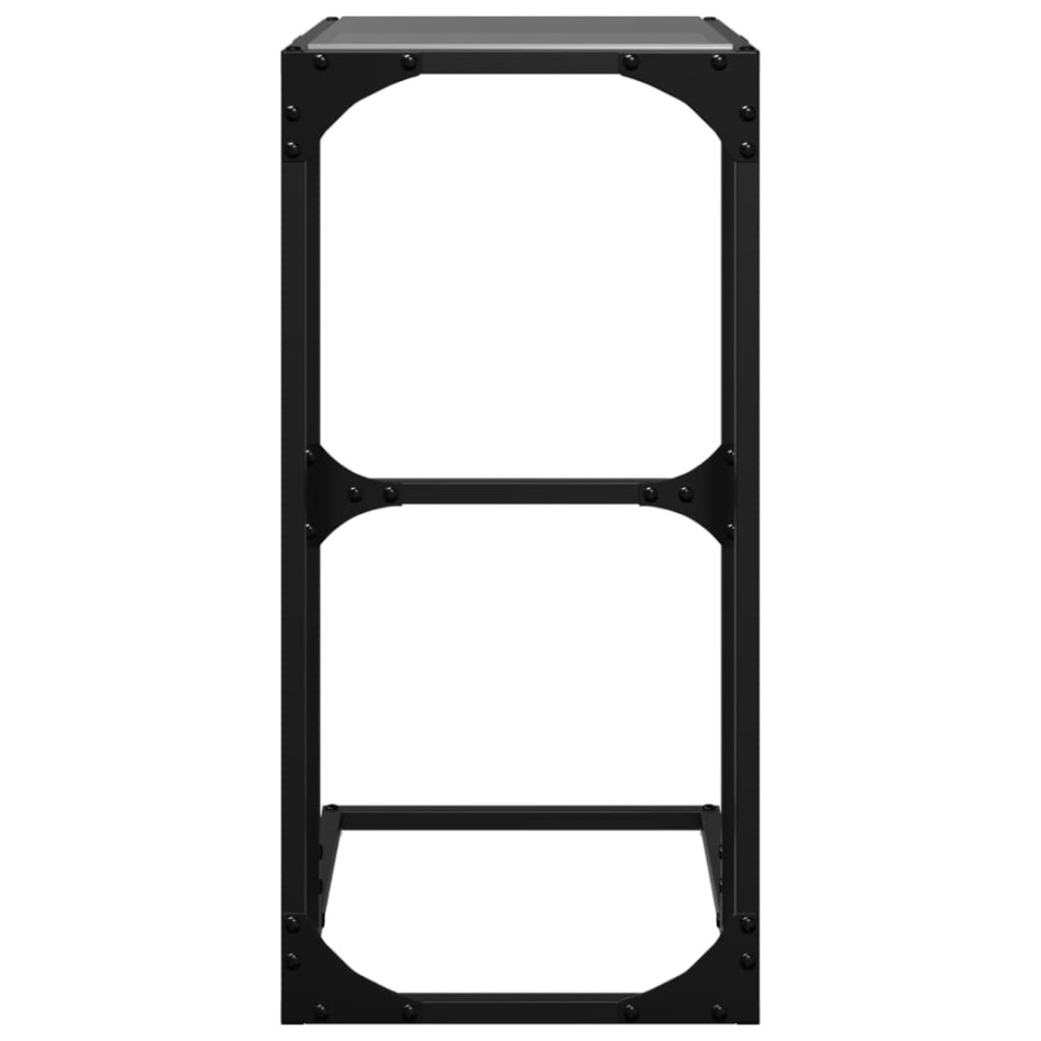 Mesa auxiliar con vidrio transparente acero 40x30x61,5