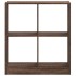 Estantería de madera de ingeniería marrón roble 68,5x32x75