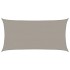 Toldo de vela rectangular HDPE gris claro 160 g/m² 3x6