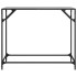 Mesa consola con superficie de vidrio negro acero 98x35x81