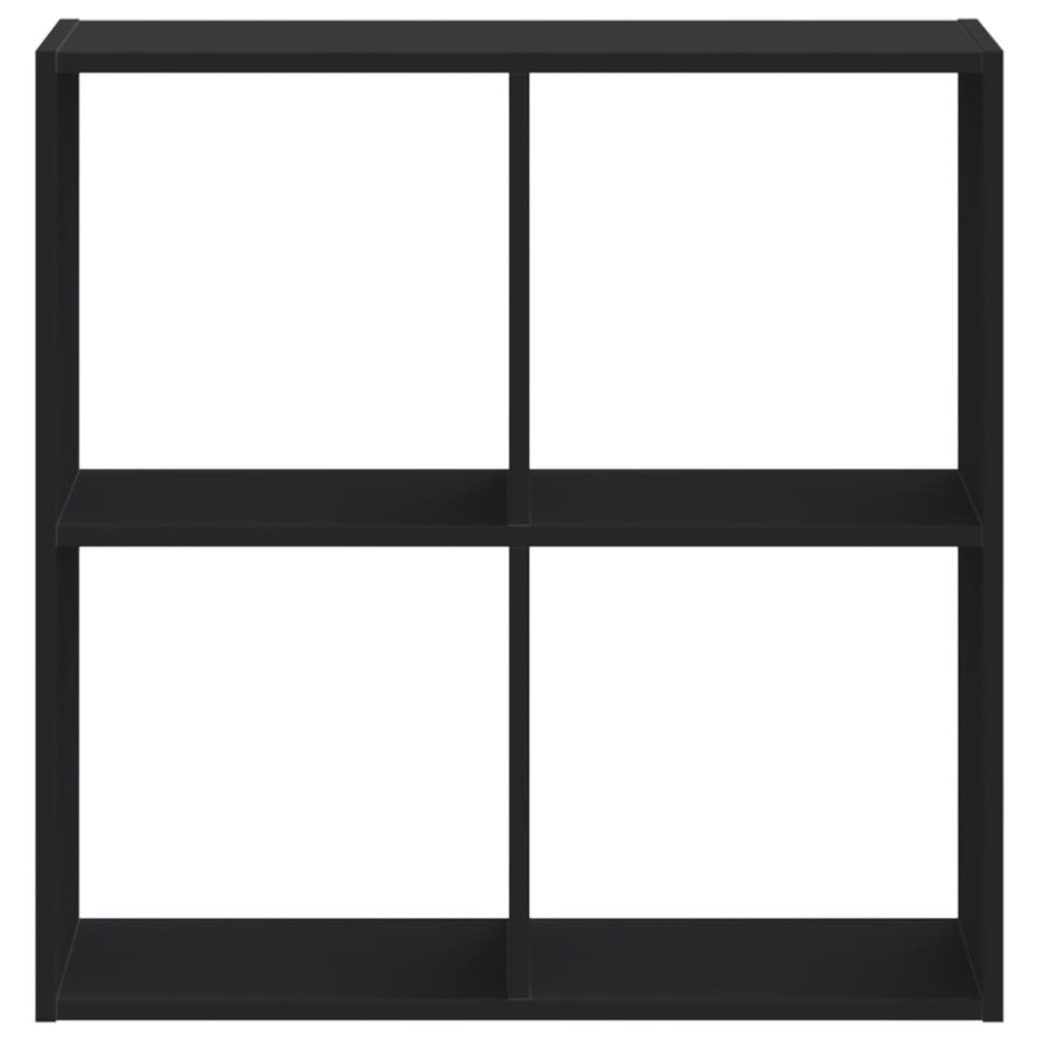 Estantería madera de ingeniería negro 68,5x32x68,5