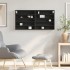 Vitrina de madera de ingeniería negra 100x8,5x50