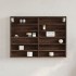 Vitrina de madera de ingeniería marrón roble 80x8,5x58