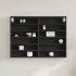 Vitrina de madera de ingeniería negra 80x8,5x58