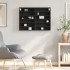 Vitrina de madera de ingeniería negra 80x8,5x58