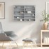 Vitrina de madera de ingeniería gris hormigón 80x8,5x58