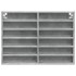 Vitrina de madera de ingeniería gris hormigón 80x8,5x58