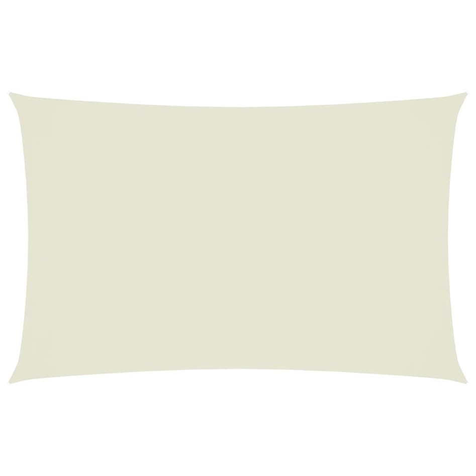 Toldo de vela rectangular tela Oxford color crema 2,5x5