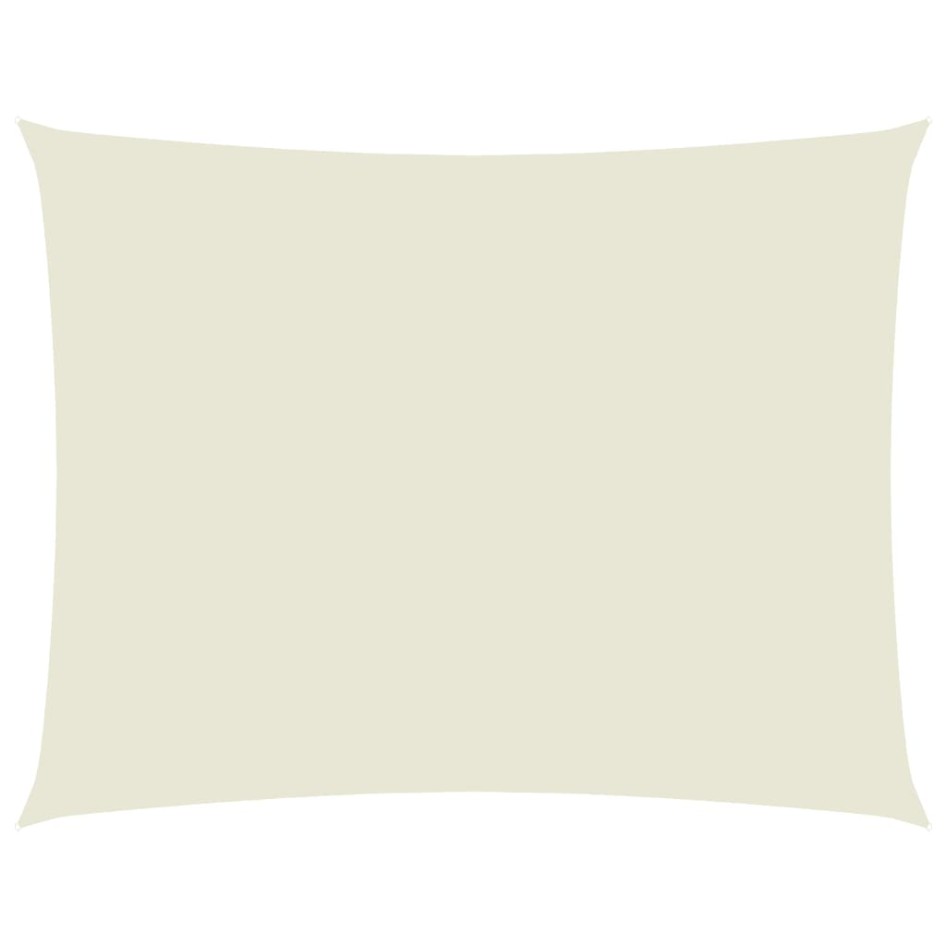 Toldo de vela rectangular tela Oxford color crema 3,5x4,5