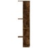 Estantería pared esquina madera roble ahumado 36,5x36,5x140